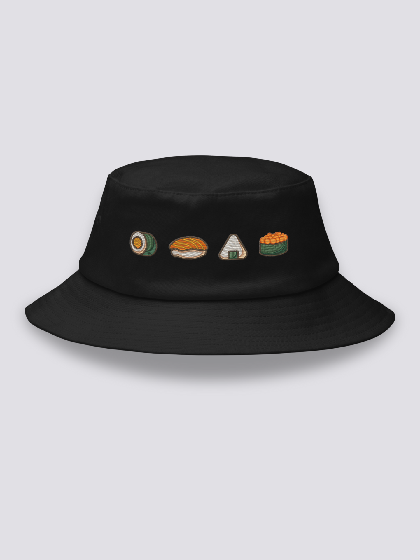 Bucket Hat Maki Nigiri Onigiri Negro - Ropa Japonesa