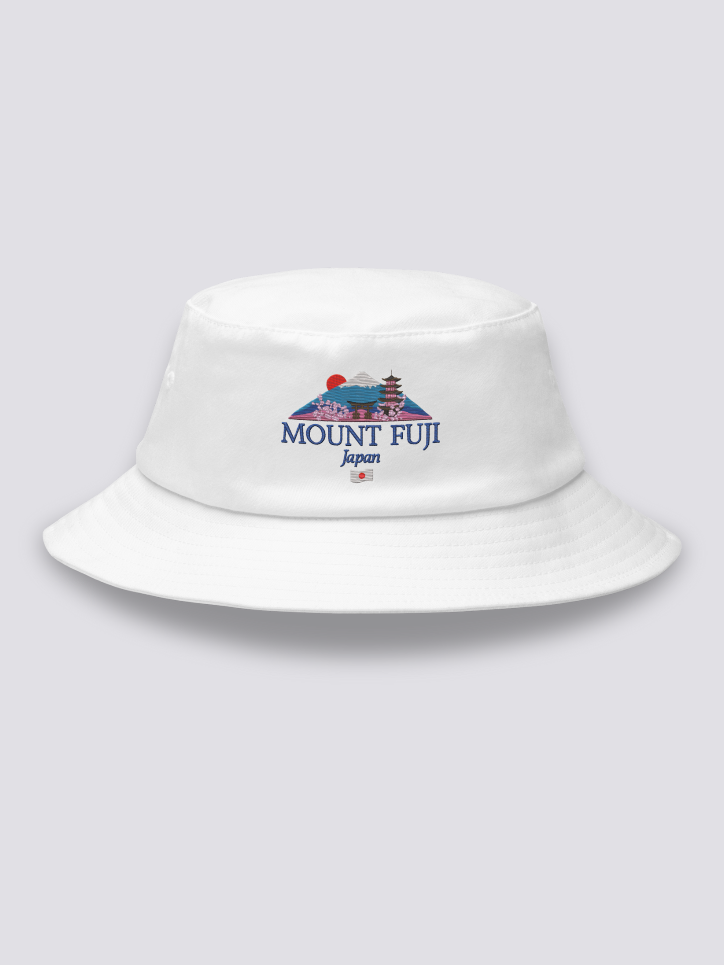 Bucket Hat Monte Fuji Blanco - Ropa Japonesa