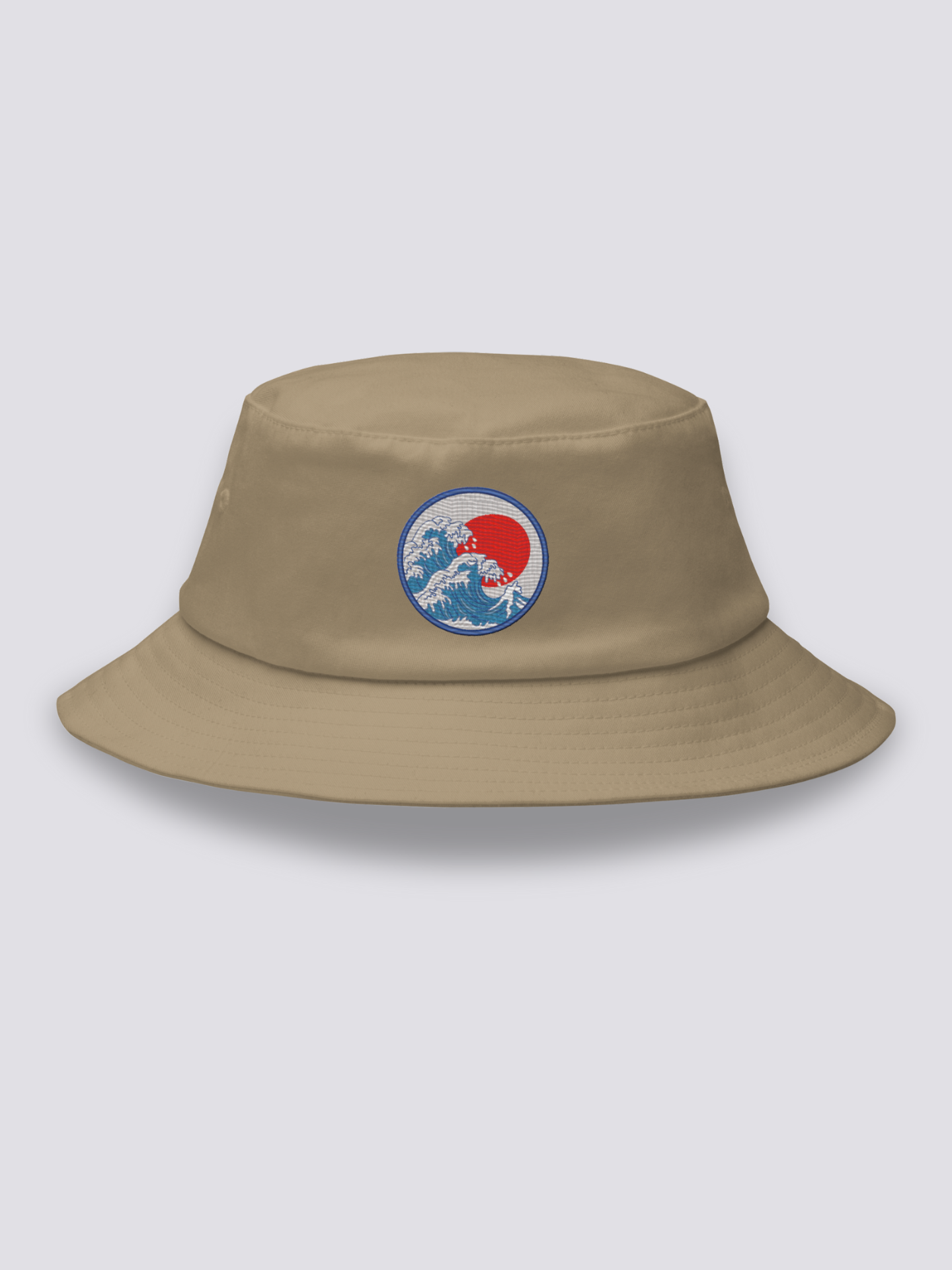 Bucket Hat Ola de Kanagawa Caqui - Ropa Japonesa