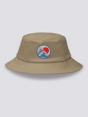 Bucket Hat Ola de Kanagawa Caqui - Ropa Japonesa