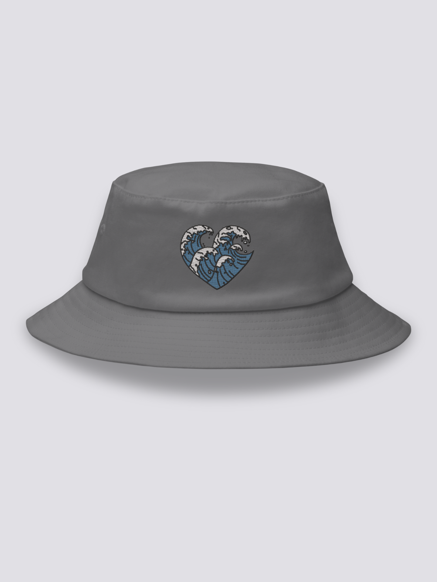 Bucket Hat Olas Japonesas Gris - Ropa Japonesa