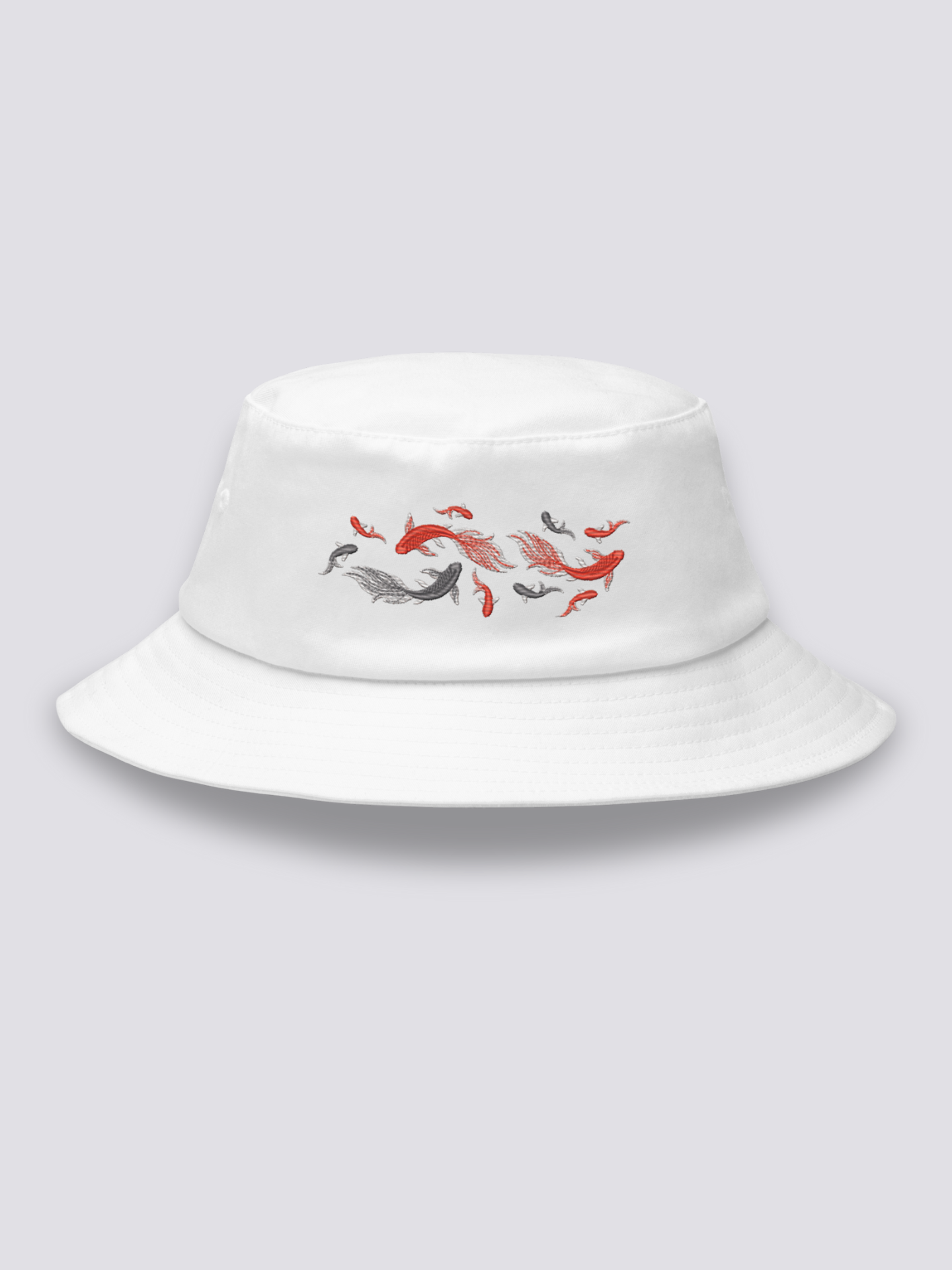 Bucket Hat Pez Japonés Blanco - Ropa Japonesa
