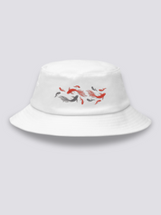 Bucket Hat Pez Japonés Blanco - Ropa Japonesa
