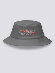 Bucket Hat Pez Japonés Gris - Ropa Japonesa