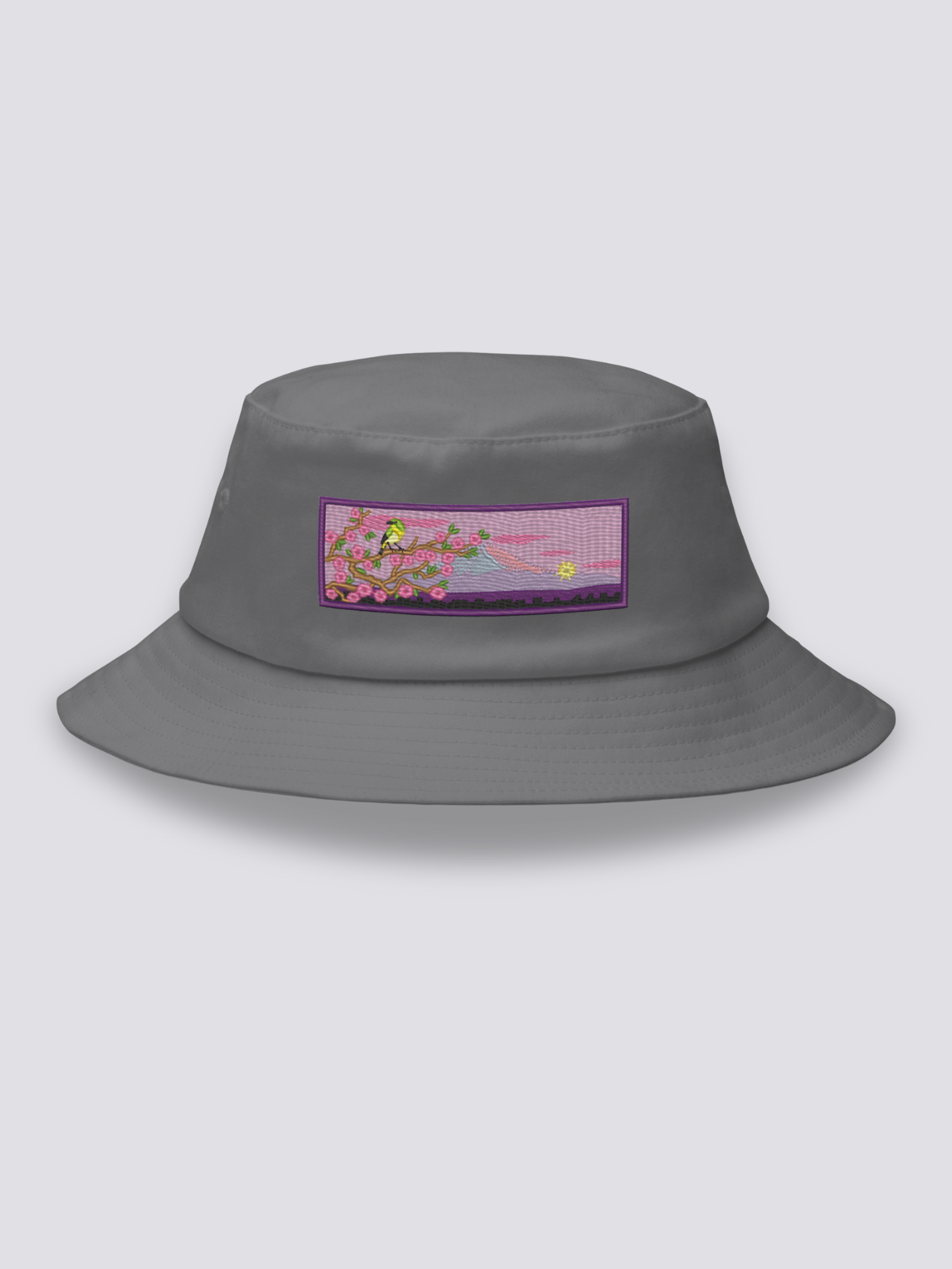 Bucket Hat Primavera Japonesa Gris - Ropa Japonesa