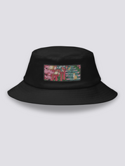 Bucket Hat Templo Japonés Negro - Ropa Japonesa
