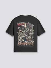 Camiseta arte japonés yokai estampado japonés oversize