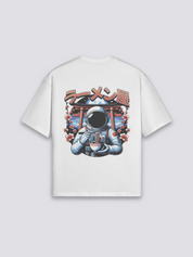 Camiseta astronauta ramen torii estampado japonés oversize