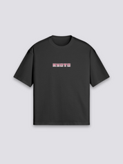 Camiseta Kioto calle de cerezos estampado japonés oversize
