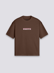 Camiseta Kioto calle de cerezos estampado japonés oversize