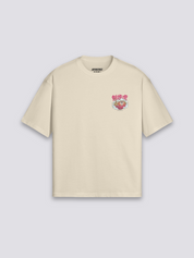 Camiseta escritura tigre dientes de sable estampado japonés oversize