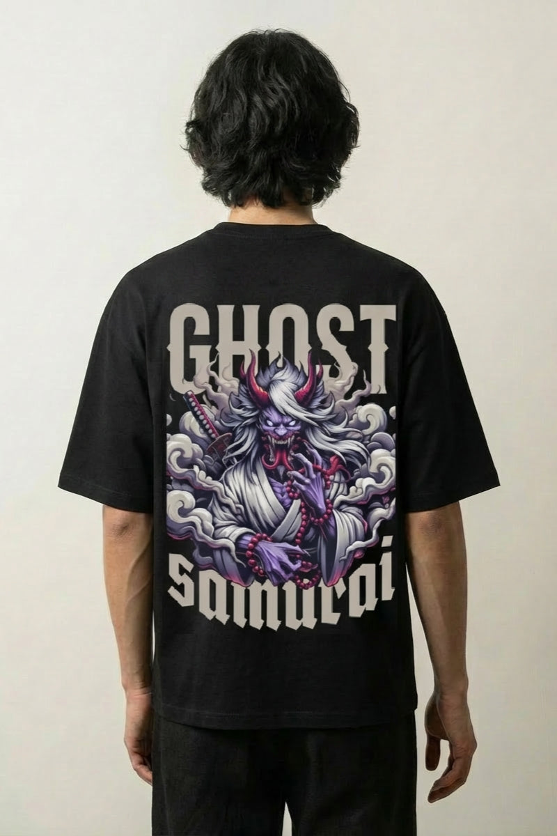 Camiseta estilo japonés samurái cyberpunk estampado japonés oversize Ropa Japonesa