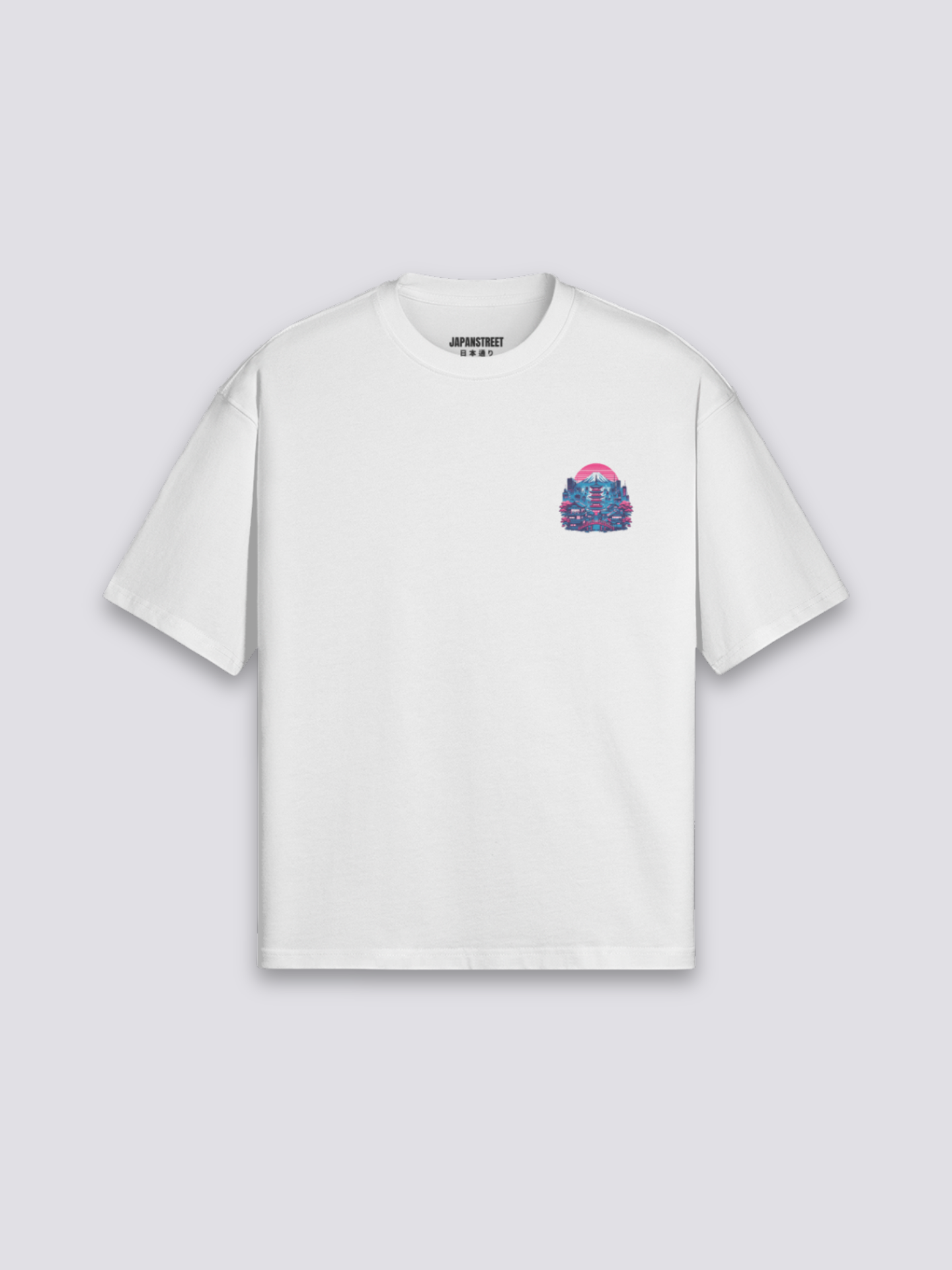 Camiseta Tokio Fuji futurista estampado japonés oversize