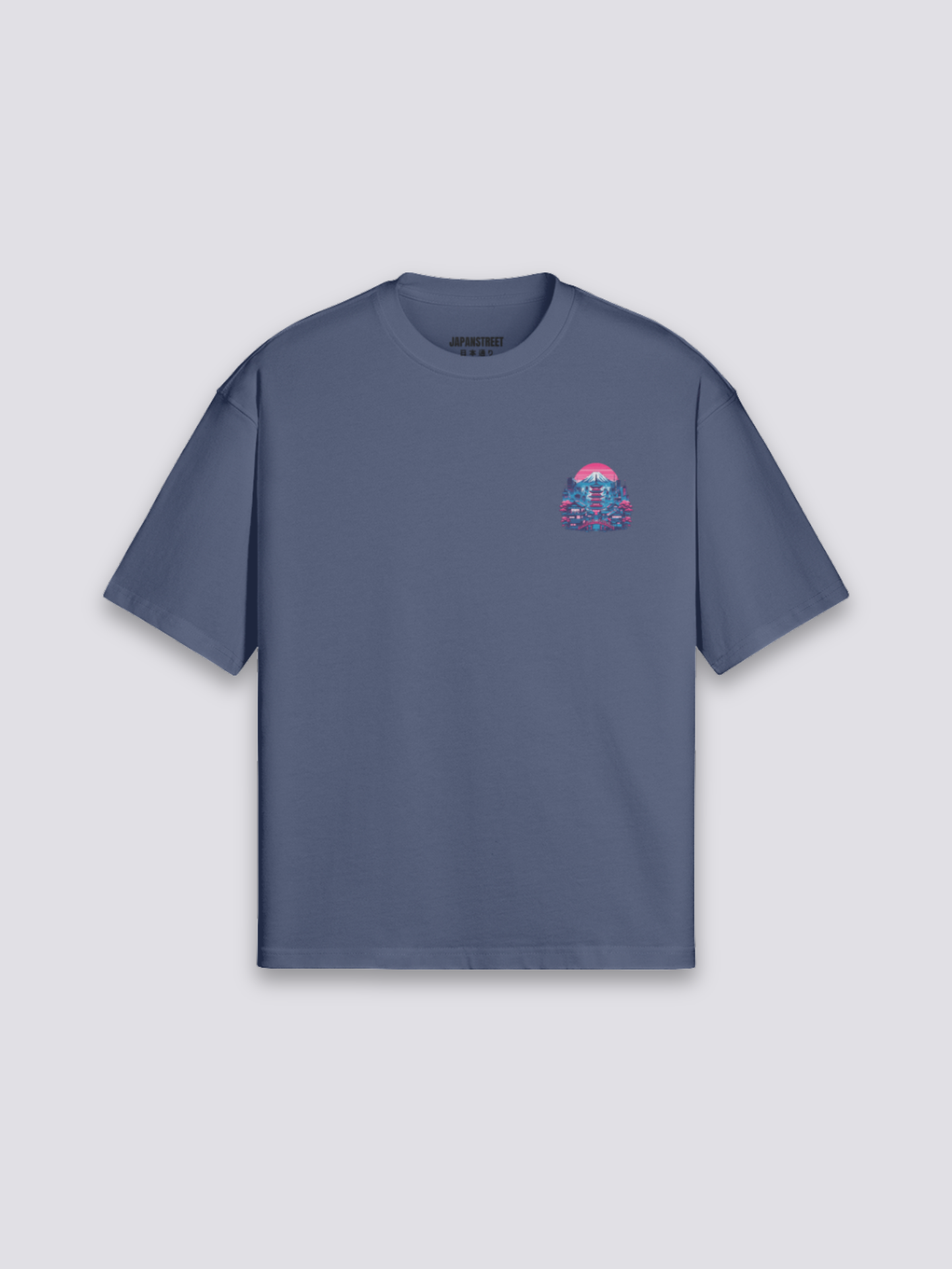 Camiseta Tokio Fuji futurista estampado japonés oversize