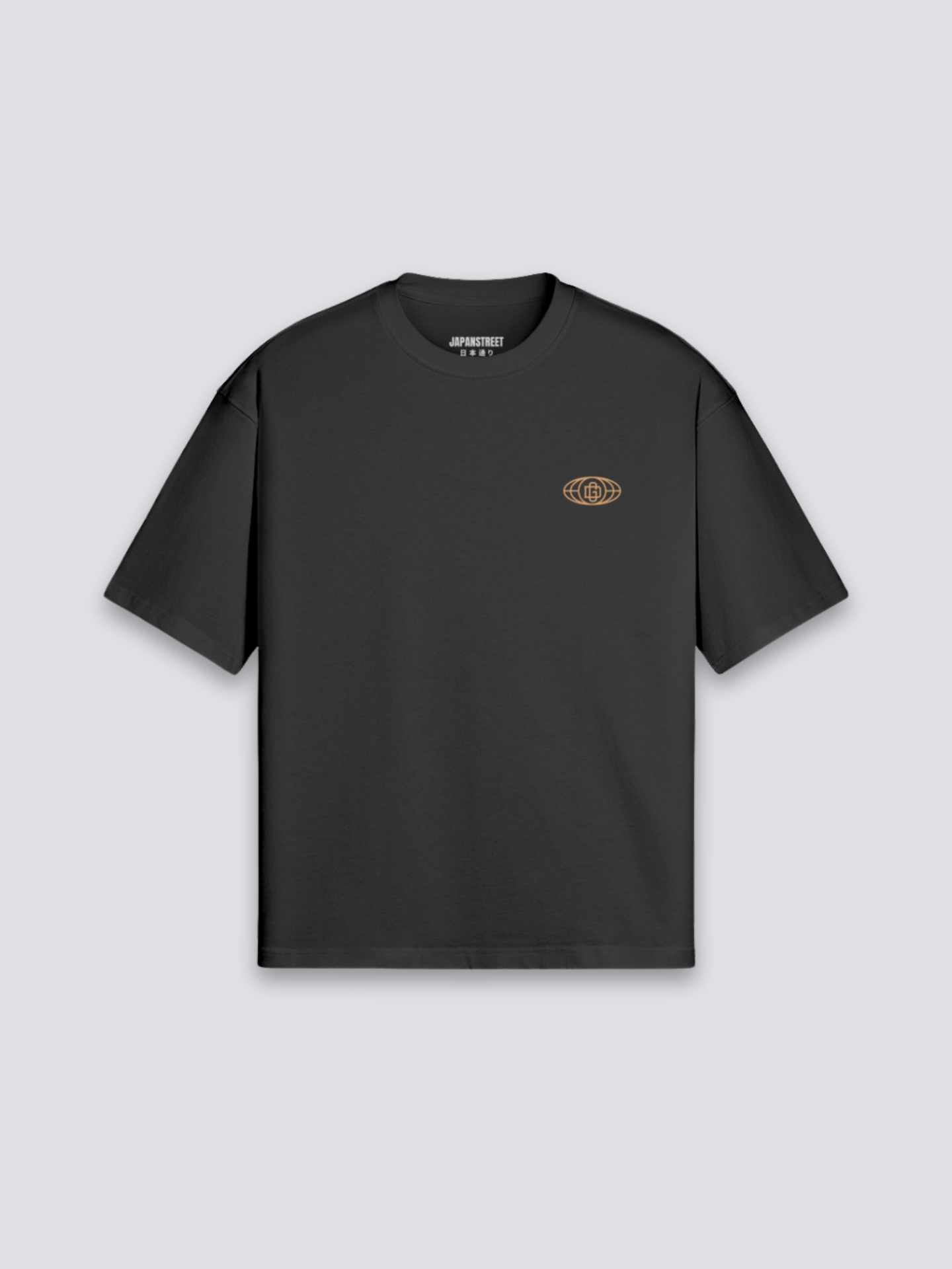 Camiseta dragón japonés dorado estampado japonés oversize