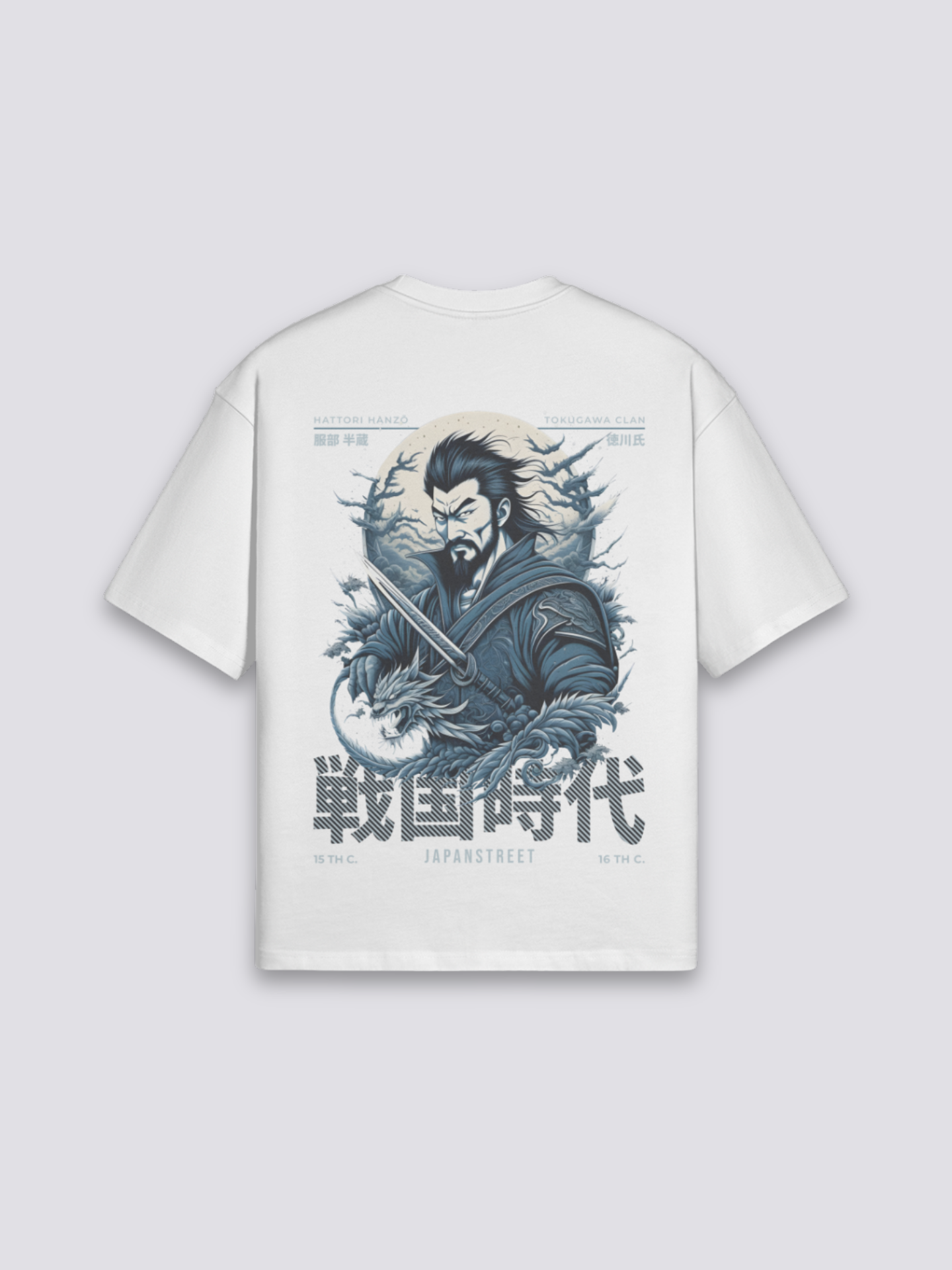 Camiseta escritura japonesa caligrafía estampado japonés oversize