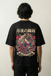 Camiseta geisha hanami estampado japonés oversize Ropa Japonesa