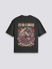 Camiseta geisha hanami estampado japonés oversize