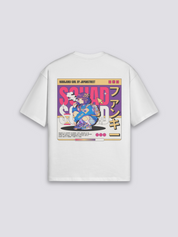 Camiseta Harajuku personajes funky estampado japonés oversize