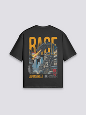 Camiseta dragón en furia estampado japonés oversize