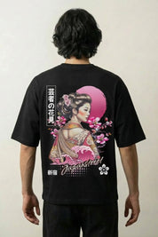 Camiseta japonesa maiko Kioto estampado japonés oversize Ropa Japonesa