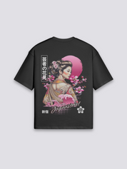 Camiseta japonesa maiko Kioto estampado japonés oversize