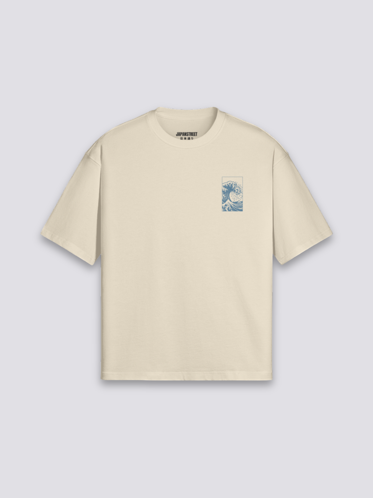 Camiseta Ola de Kanagawa estampado japonés oversize