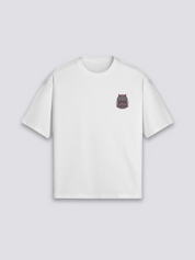 Camiseta maneki neko gato de la suerte estampado japonés oversize