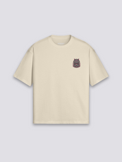 Camiseta maneki neko gato de la suerte estampado japonés oversize