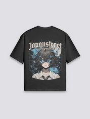 Camiseta mariposa japonesa estampado japonés oversize