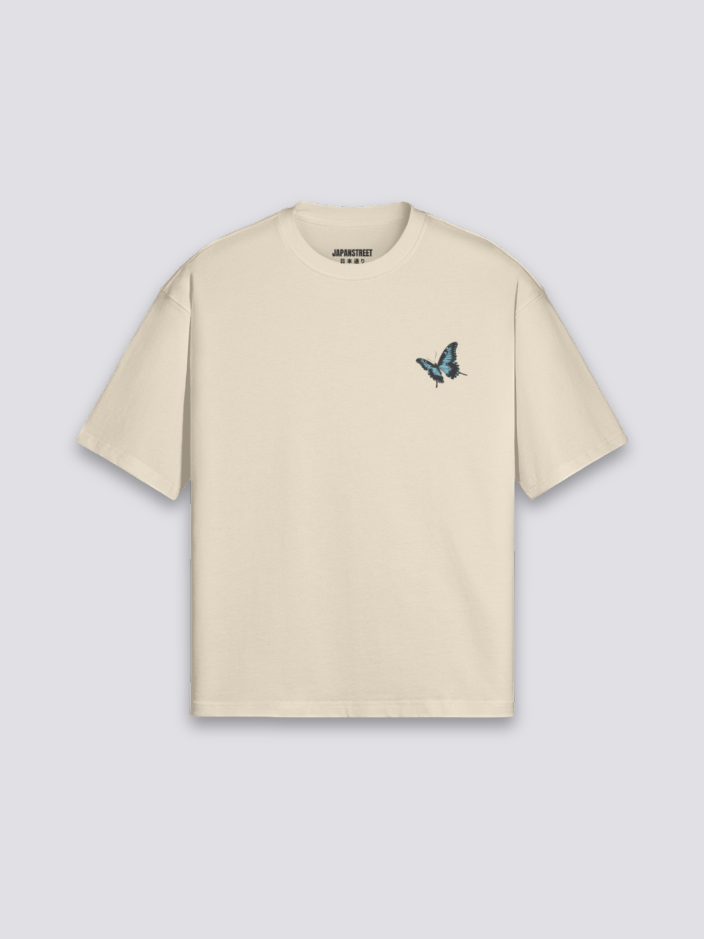 Camiseta mariposa japonesa estampado japonés oversize
