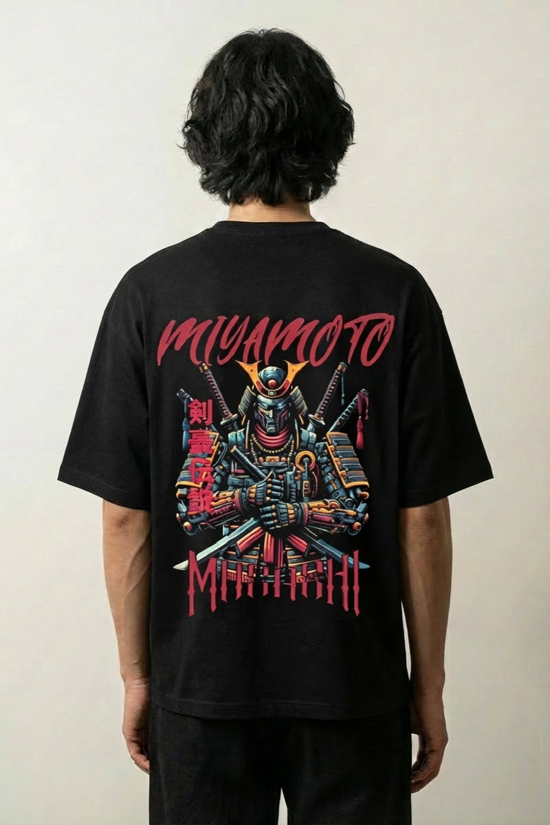 Camiseta Miyamoto Musashi - 二天一流 — Negro
