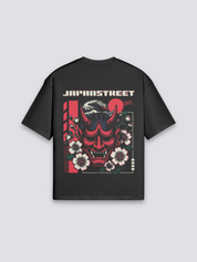 Camiseta Oni máscara hannya estampado japonés oversize