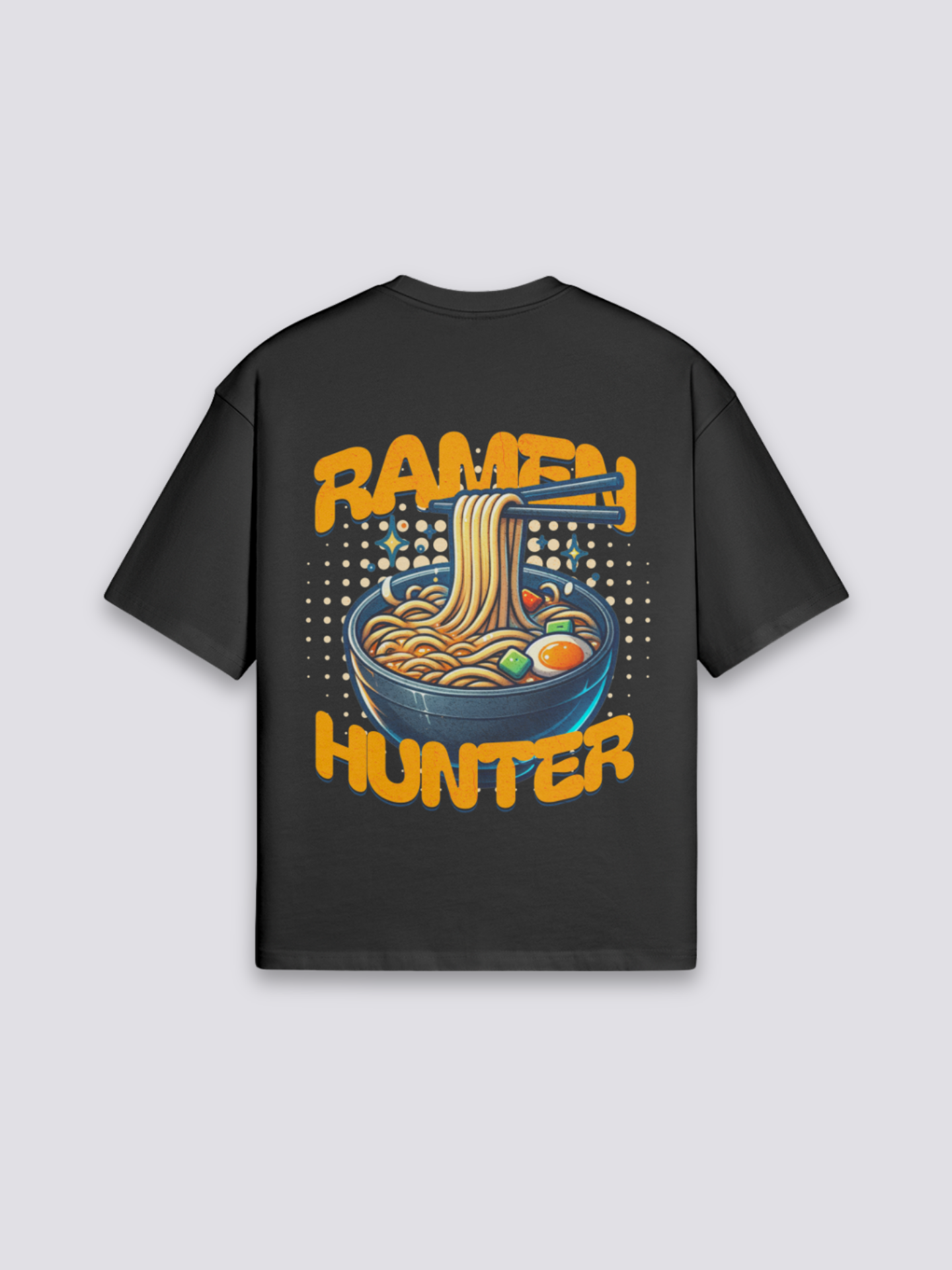 Camiseta noodles ramen hunter estampado japonés oversize