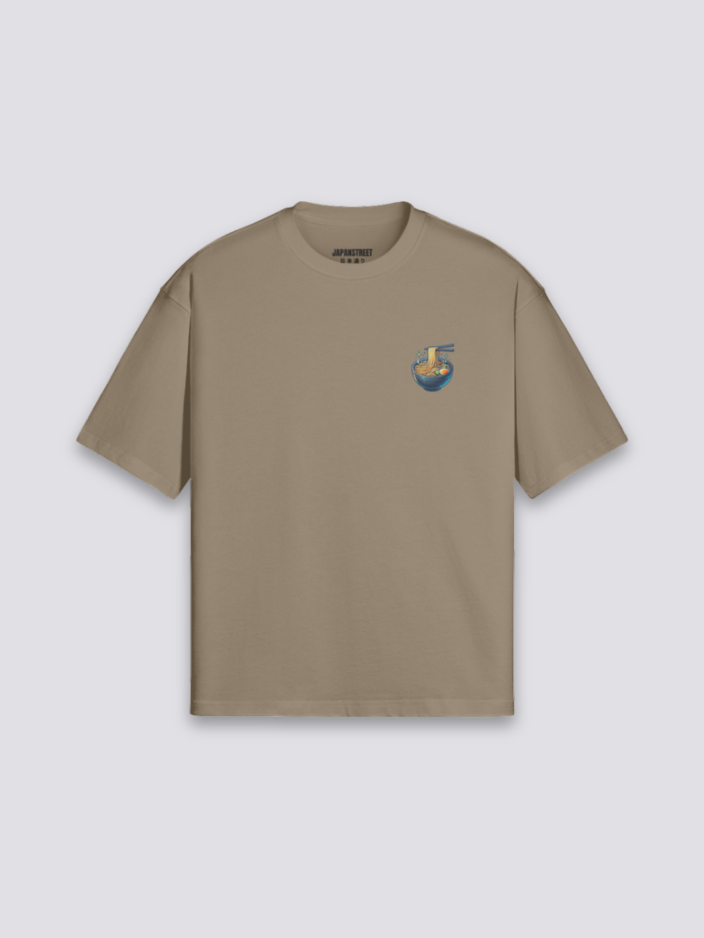 Camiseta noodles ramen hunter estampado japonés oversize