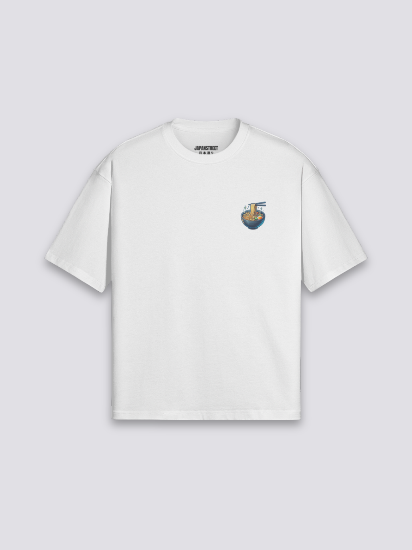 Camiseta noodles ramen hunter estampado japonés oversize
