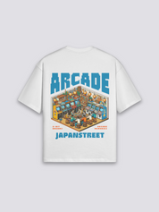 Camiseta retro gaming arcade 8-bit estampado japonés oversize