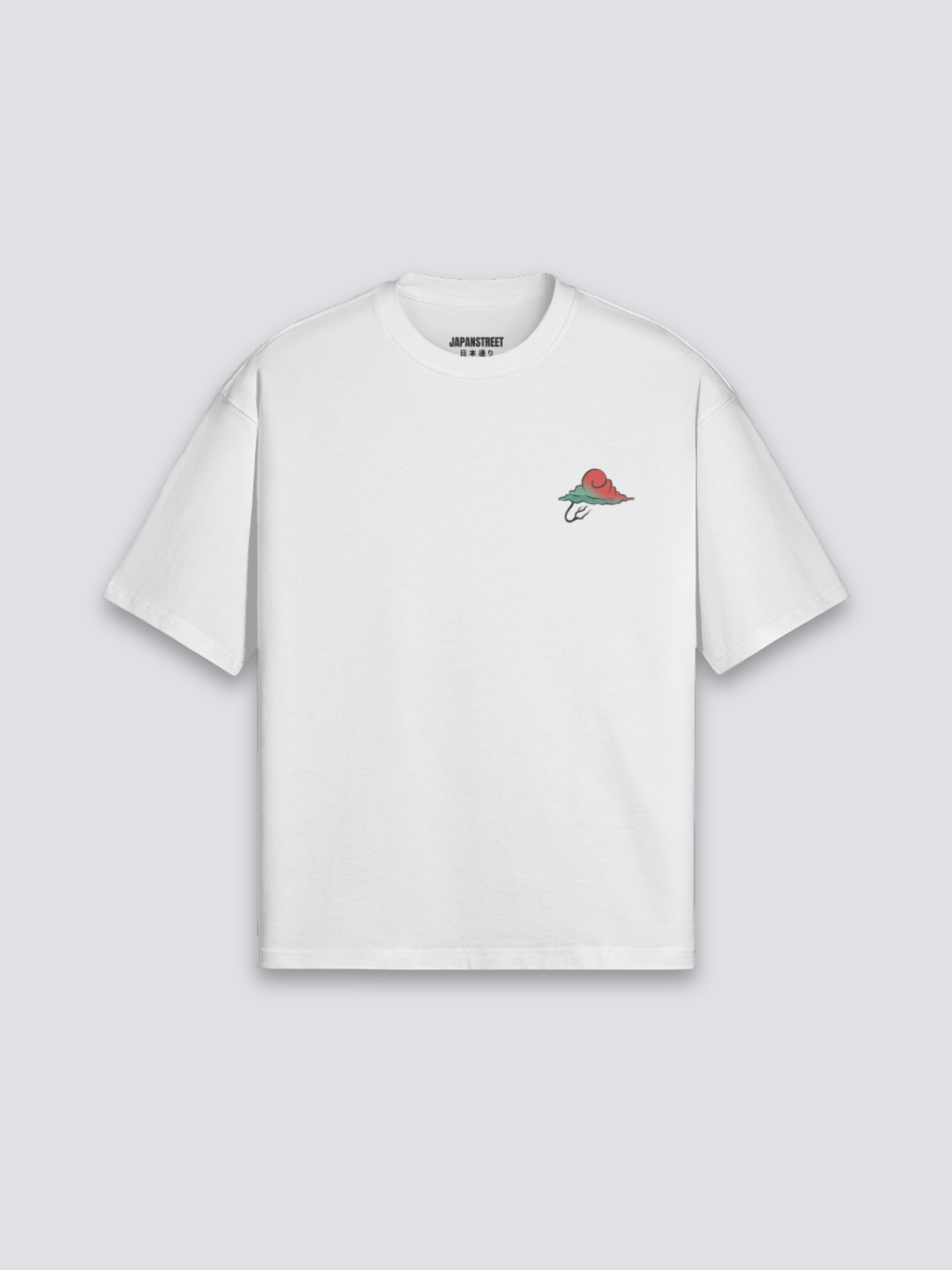 Camiseta retro japonesa rana samurái estampado japonés oversize