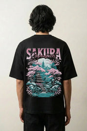 Camiseta Sakura estampado japonés oversize Ropa Japonesa