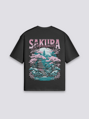 Camiseta Sakura estampado japonés oversize