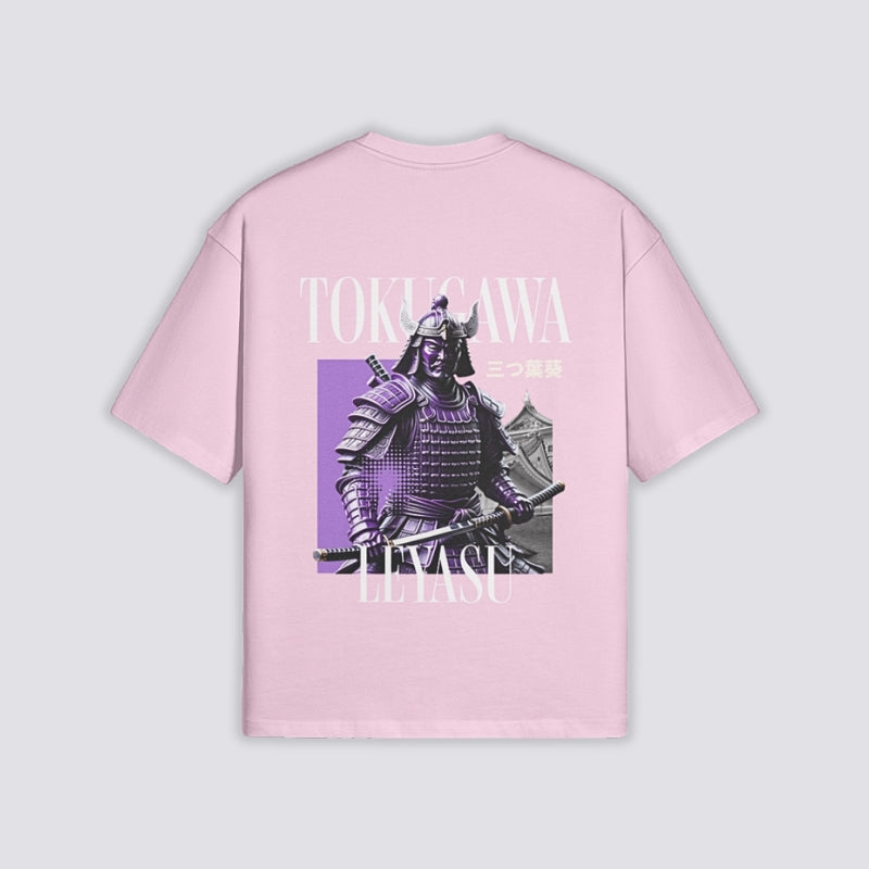 Camiseta Tokugawa Ieyasu - 三つ葉葵 — Rosa