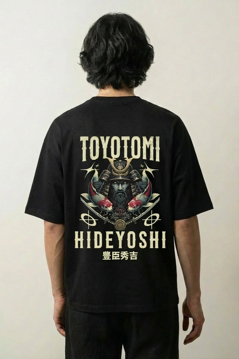 Camiseta Toyotomi Hideyoshi - 豊臣秀吉 — Negro