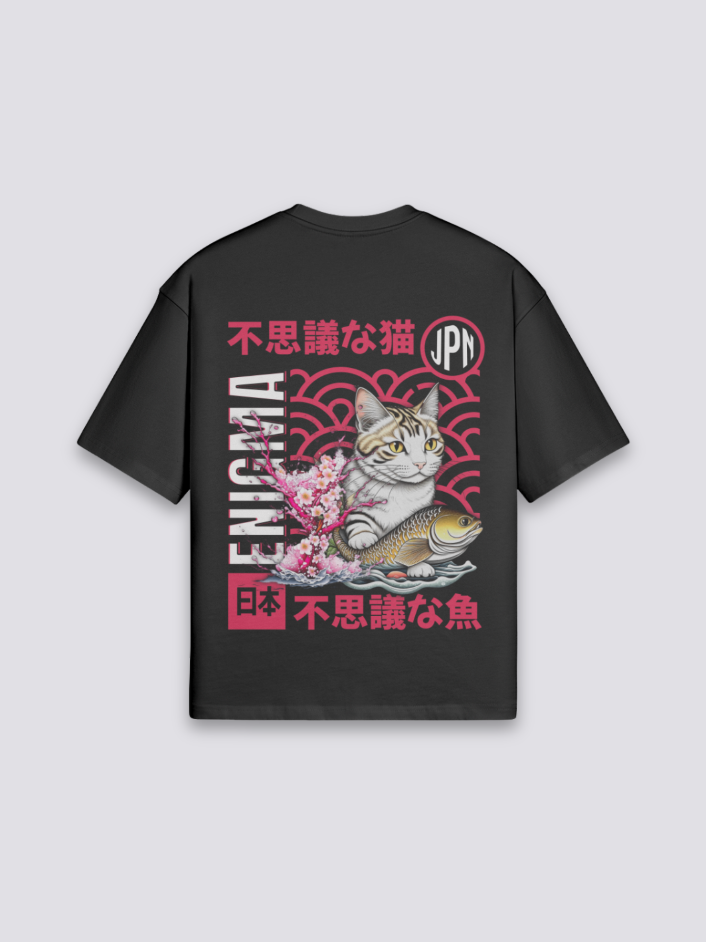 Camiseta tradicional japonesa estampado japonés oversize