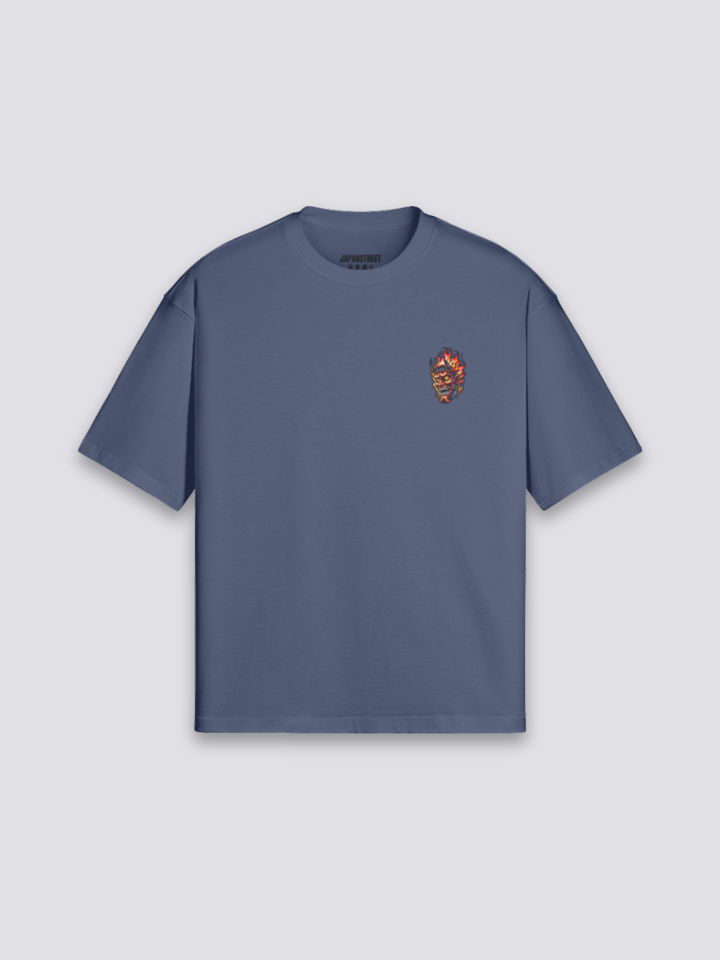 Camiseta Yokai estampado japonés oversize