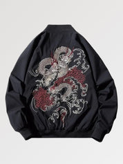 Cazadora japonesa Classical Ryu vista trasera bordado poliéster cazadora souvenir sukajan streetwear japonés Ropa Japonesa