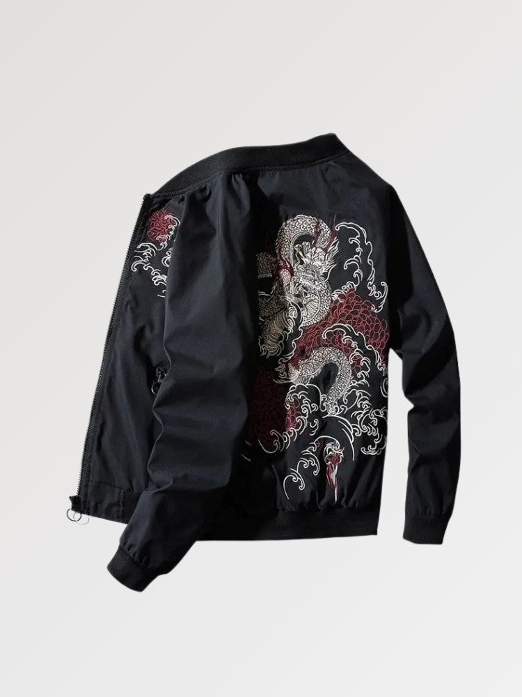 Cazadora japonesa Classical Ryu vista trasera bordado poliéster cazadora souvenir sukajan streetwear japonés Ropa Japonesa