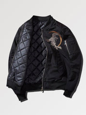 Chaqueta bomber de estilo japonés Yosukajan vista trasera bordado poliéster cazadora souvenir sukajan streetwear japonés Ropa Japonesa