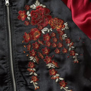 Cazadora bomber japonesa Sue-Ryu para hombre vista trasera bordado poliéster cazadora souvenir sukajan streetwear japonés Ropa Japonesa