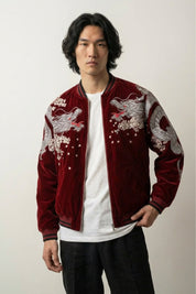 Chaqueta de recuerdo Sukajan Ryu Bushido vista trasera bordado poliéster cazadora souvenir sukajan streetwear japonés Ropa Japonesa