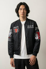 Cazadora japonesa Demon Devil Session vista trasera bordado poliéster cazadora souvenir sukajan streetwear japonés Ropa Japonesa